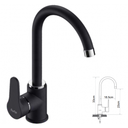 Μπαταρία Κουζίνας Ψηλή Αναμεικτική Forte Mix M2404 Black